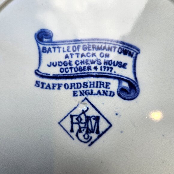 Antique Rowland and Marsellus Battle of Germantown Plate Historical Transferware - Picture 6 of 8